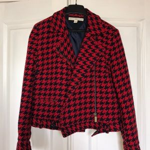 Tommy Hilfiger Houndstooth Moto jacket
